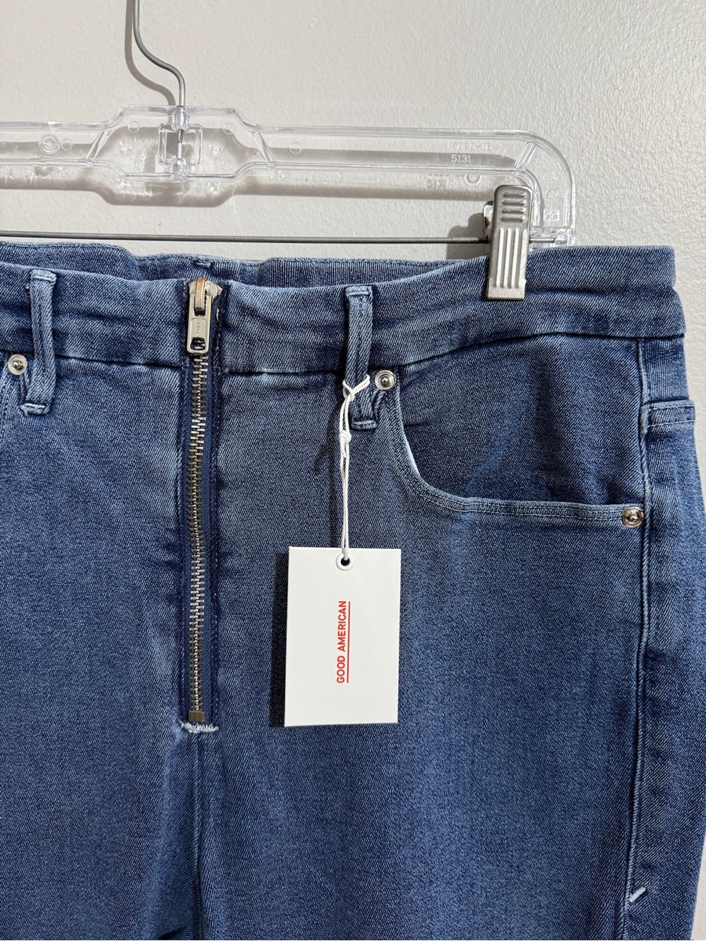 Good American Good Waist Jeans Womens 16 Exposed Zip Skinny Organic Cotton - Picture 4 of 10